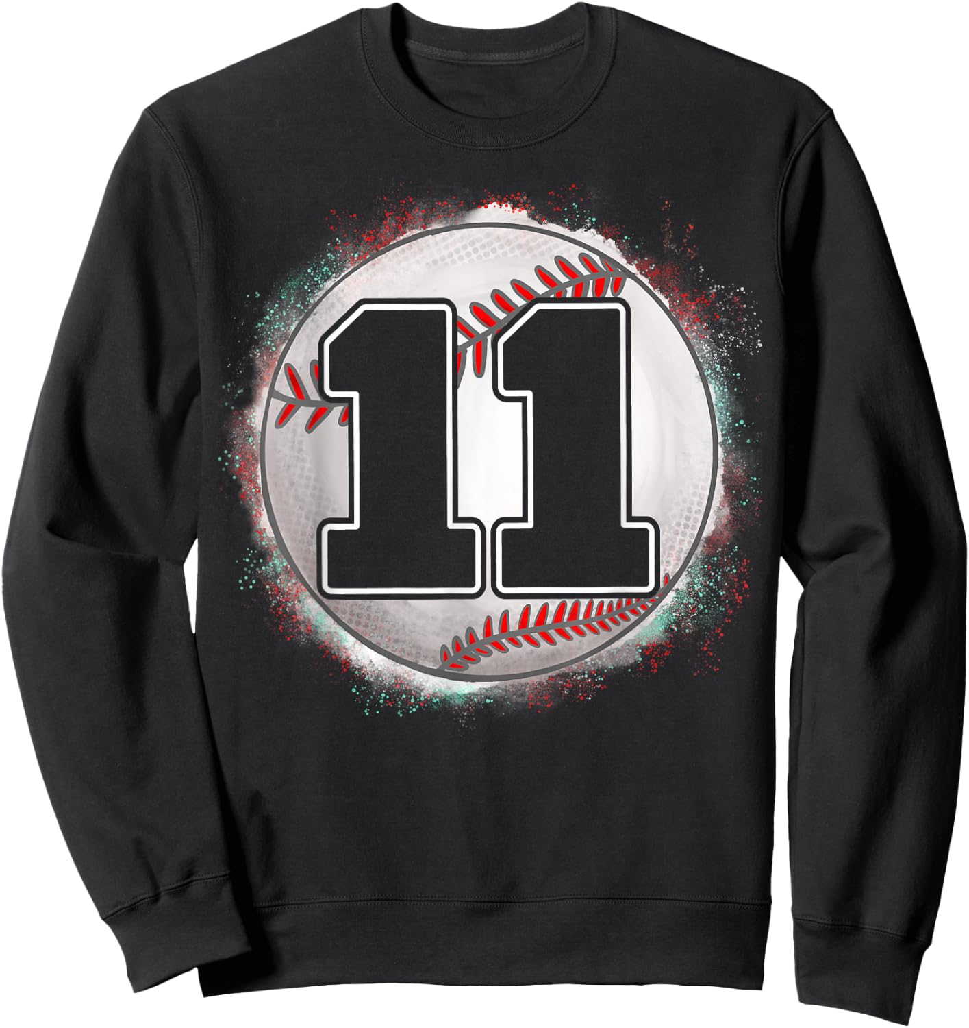 Birthday Boy 11 Baseball 11th Birthday Baseball Player Sweatshirt - Sweatshirt | Black