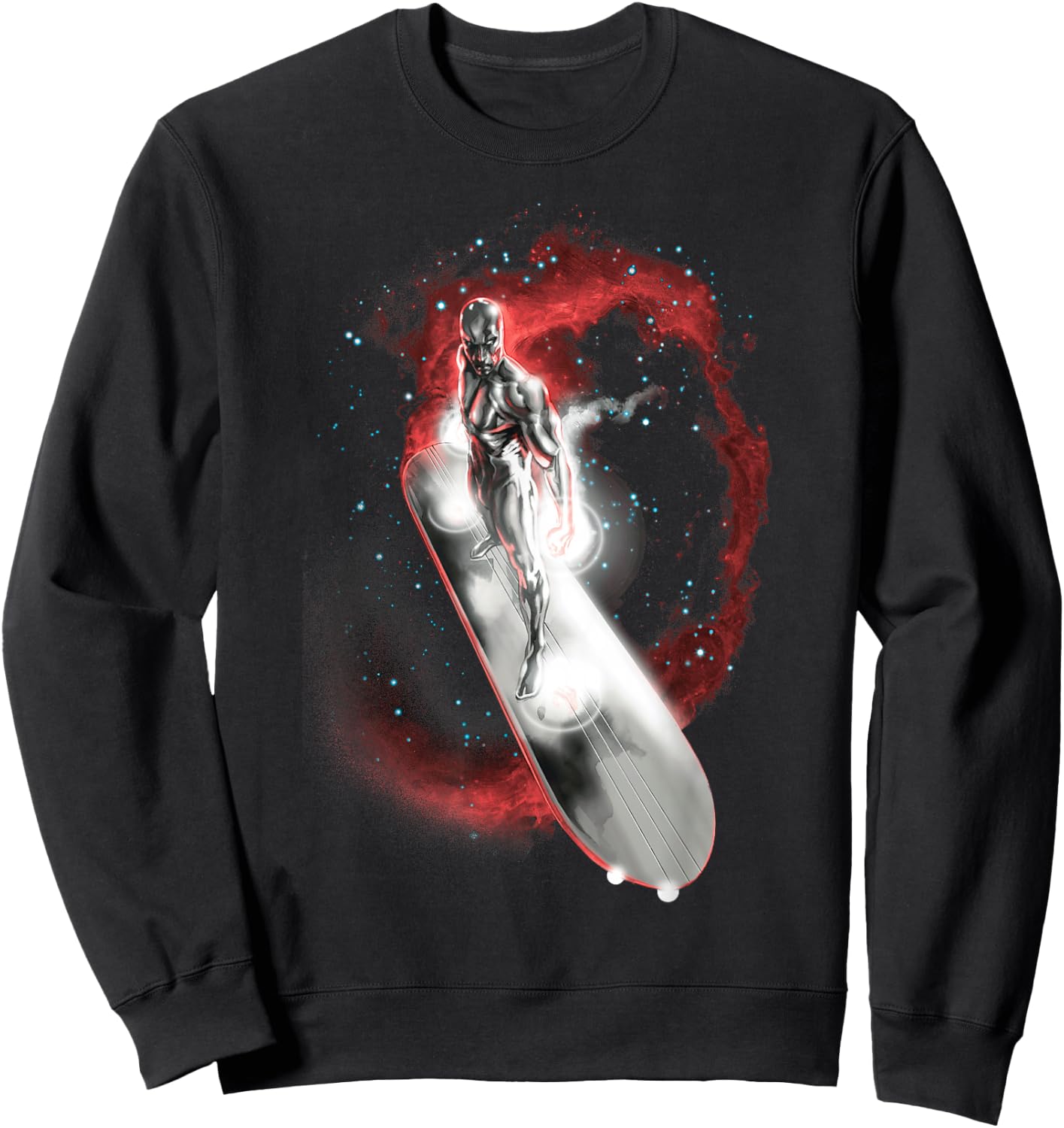 Marvel Fantastic Four Silver Surfer Epic Galaxy Portrait Sweatshirt - Sweatshirt | Black