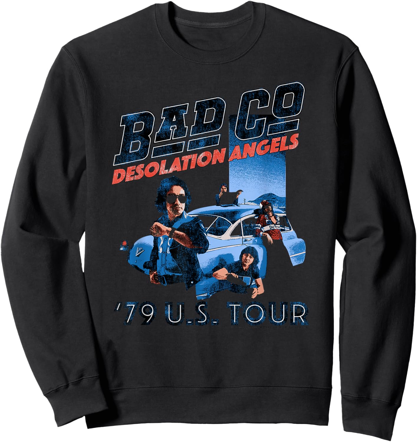 Bad Company Desolation Angels 1979 US Tour for Light Colors Sweatshirt - Sweatshirt | Black