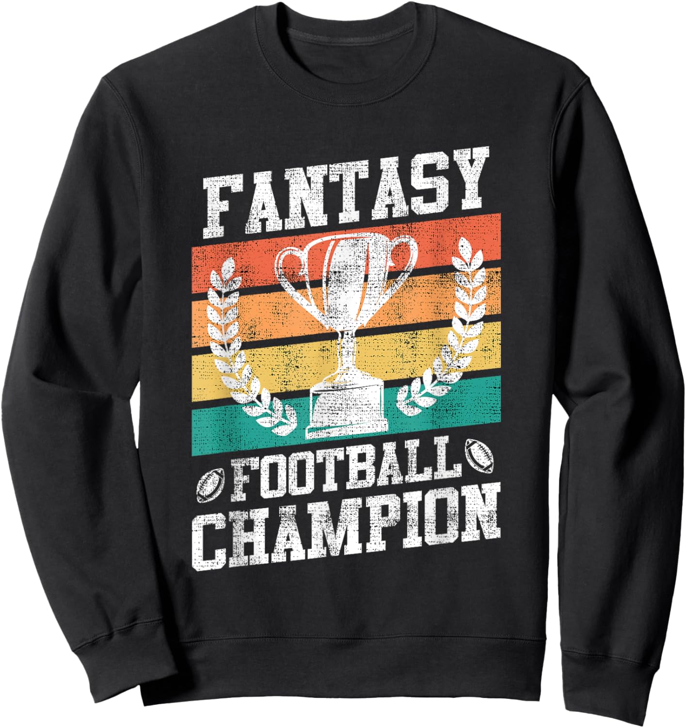 Fantasy Football Champ Fantasy Football Champion - Men's Black X-Small Sweatshirt - Sweatshirt | Black