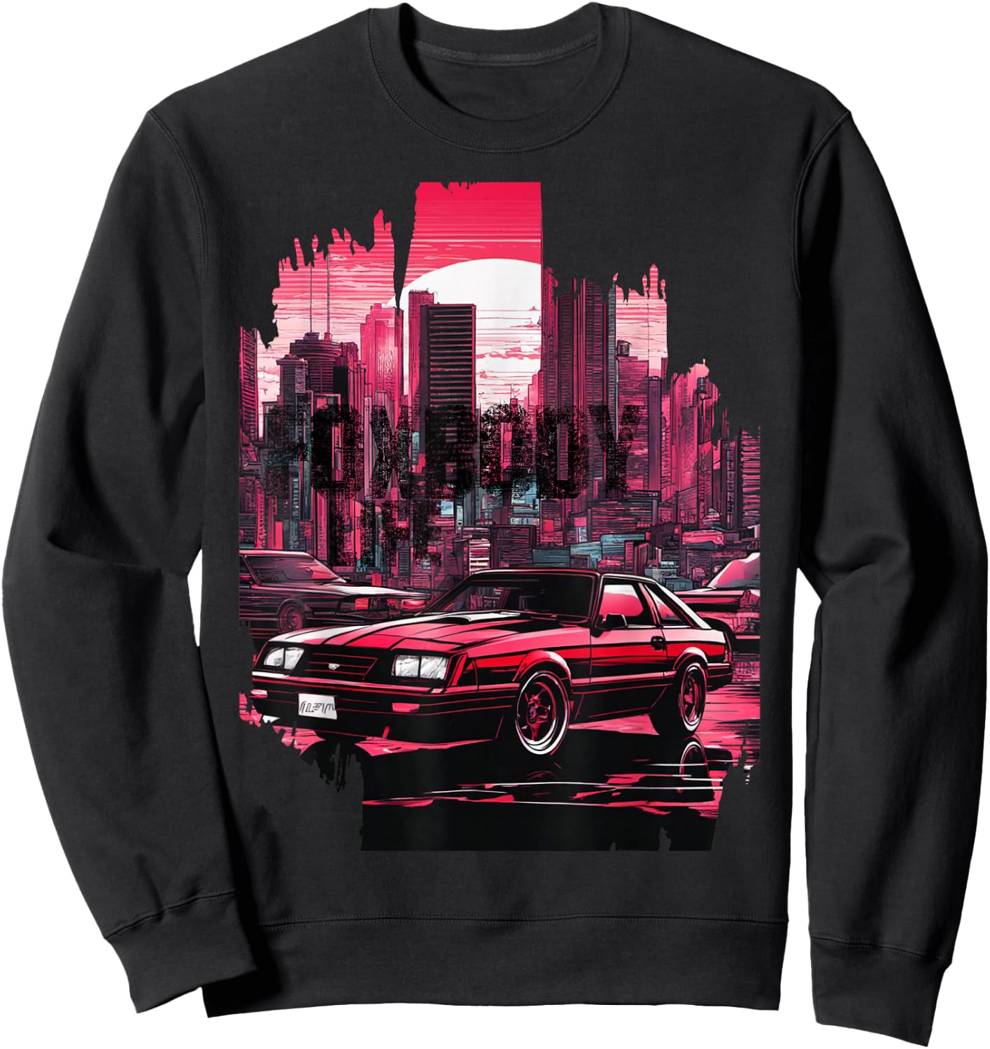 Foxbody 5.0 American Muscle Stang Car Sweatshirt - Sweatshirt | Black