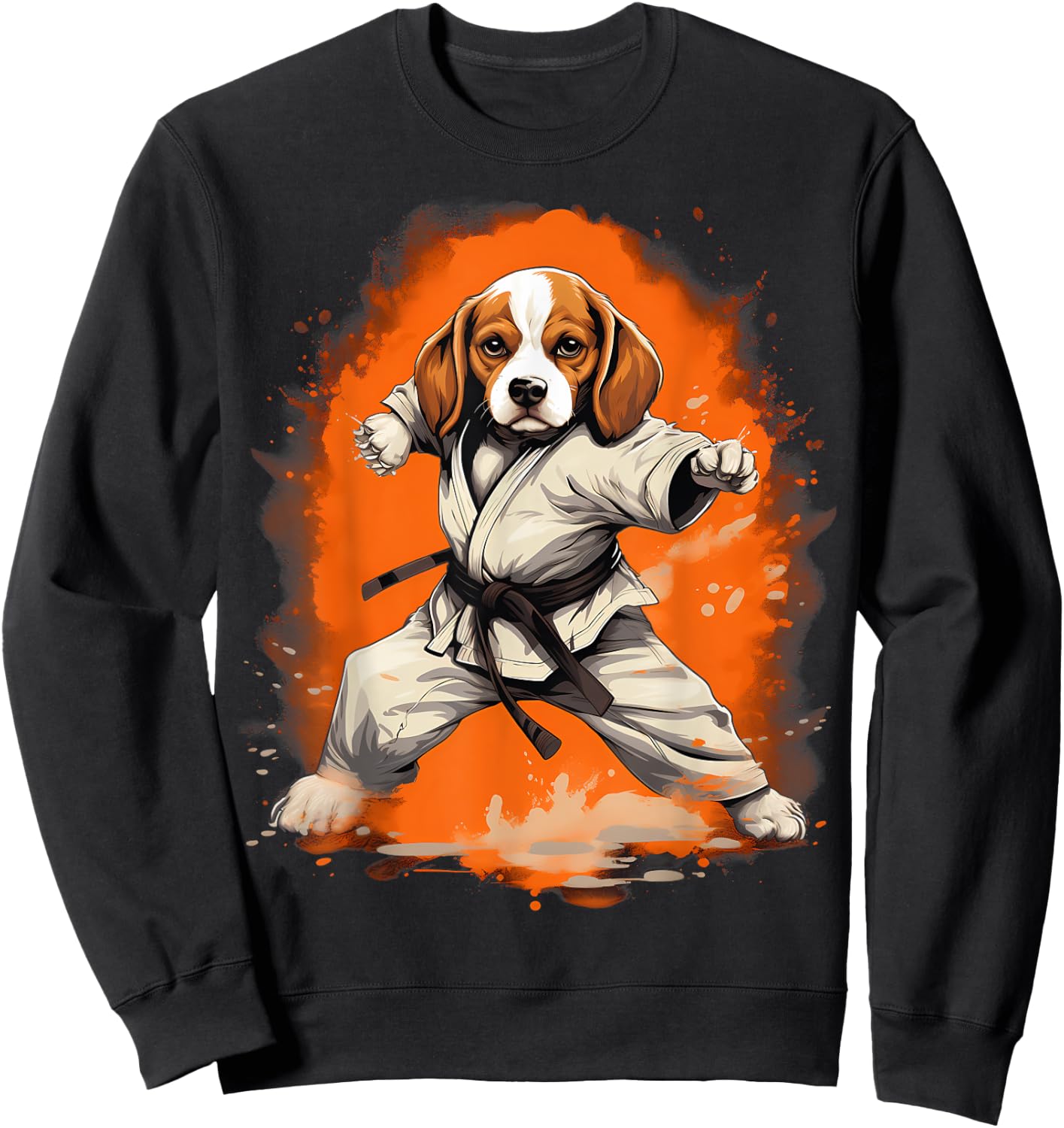 MMA Beagle Dog Karate Men Women Kids Sweatshirt - Sweatshirt | Black