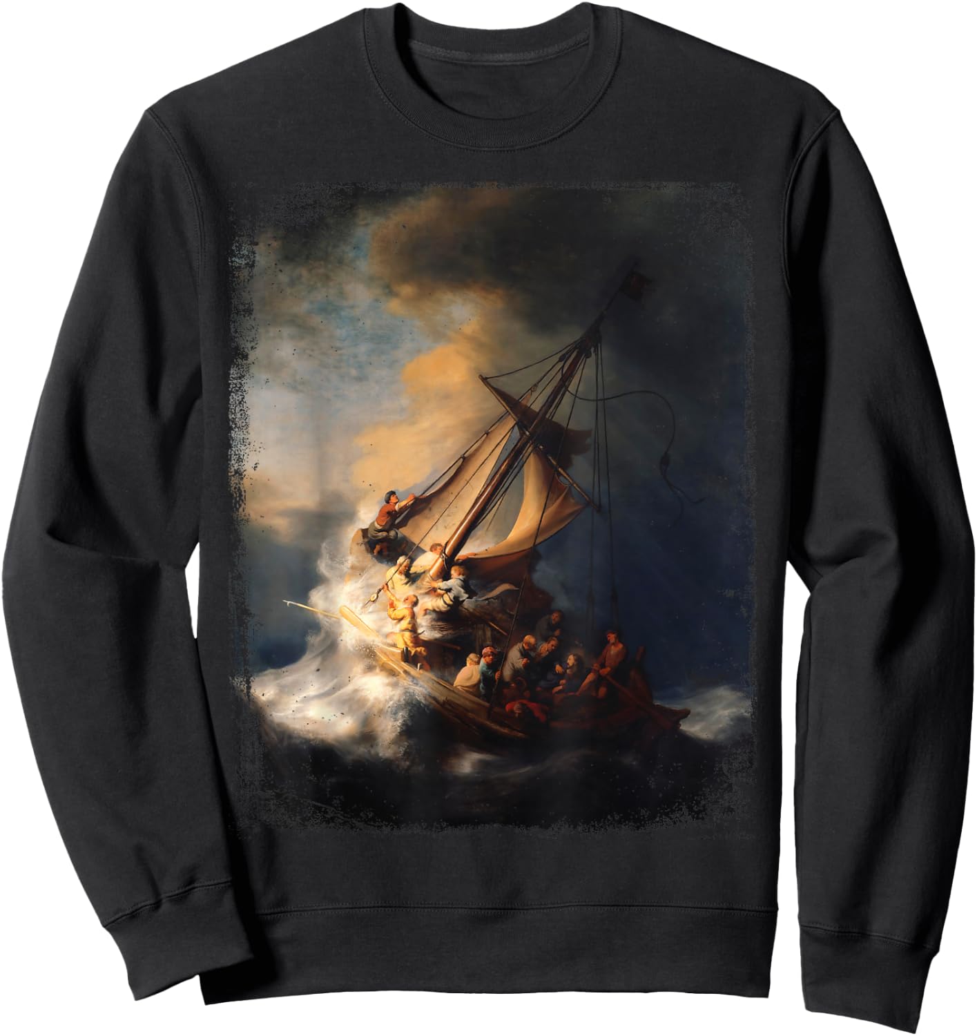 Rembrandt - Christ in the Storm on the Lake of Galilee, 1633 Sweatshirt - Sweatshirt | Black