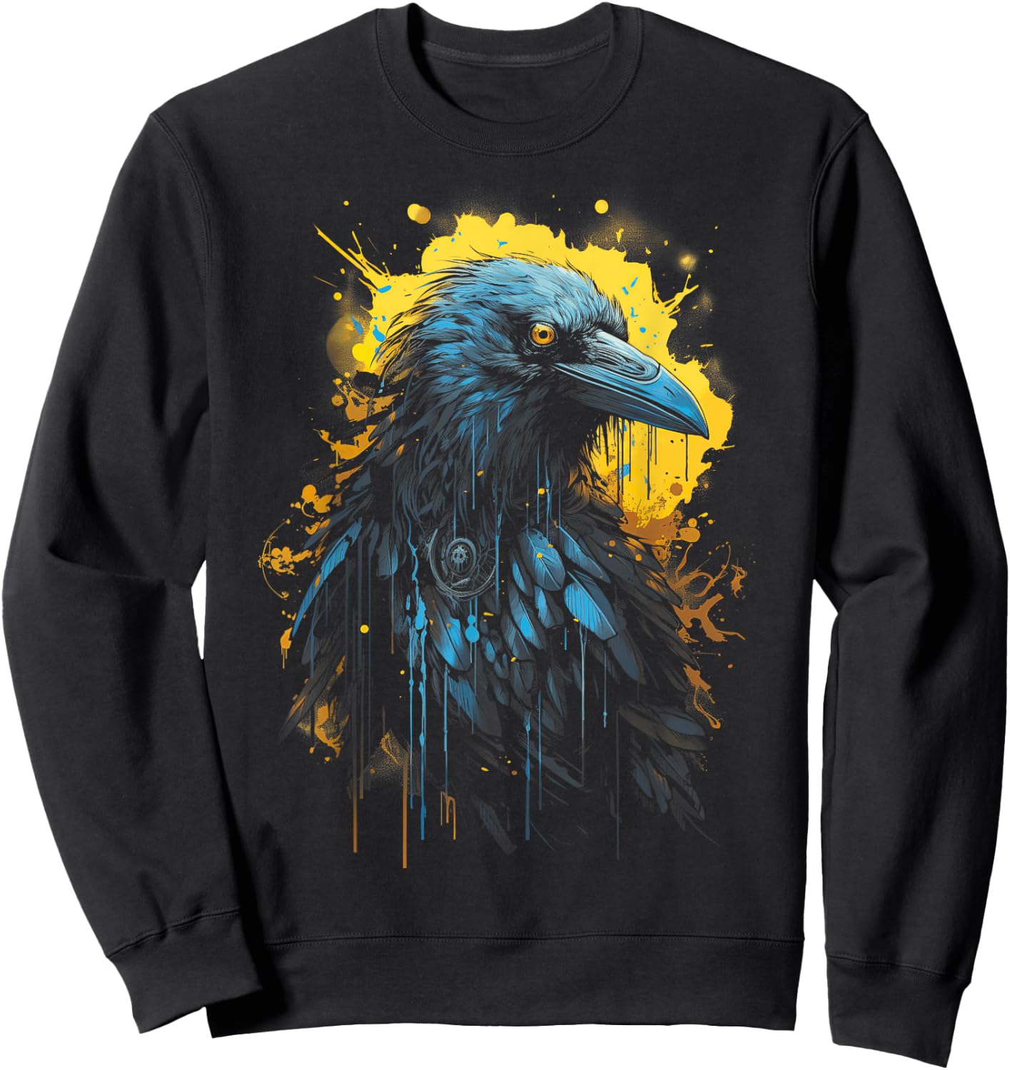 Raven Black gothic Occult Viking Witchcraft Sweatshirt - Sweatshirt | Black