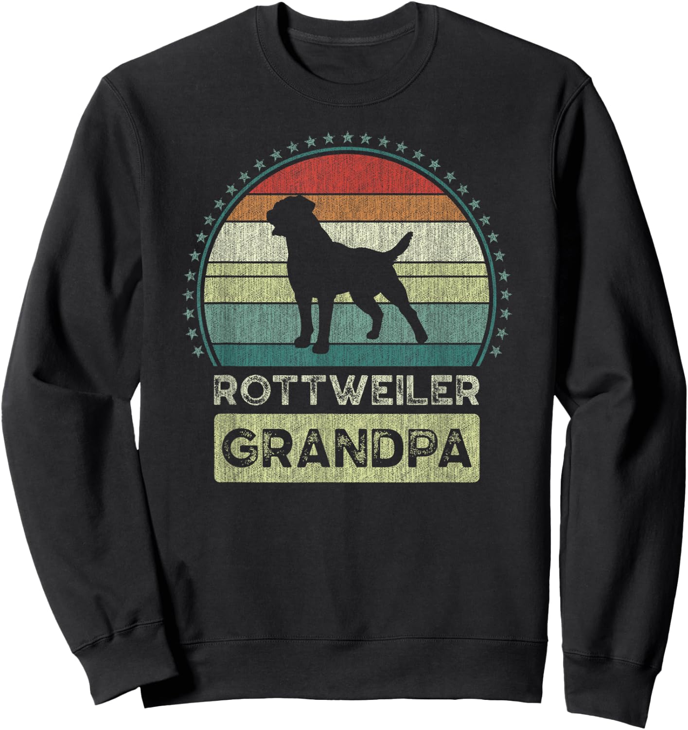 Rottweiler Grandpa, Father's Day, Rottie dog, Grandfather Sweatshirt - Sweatshirt | Black