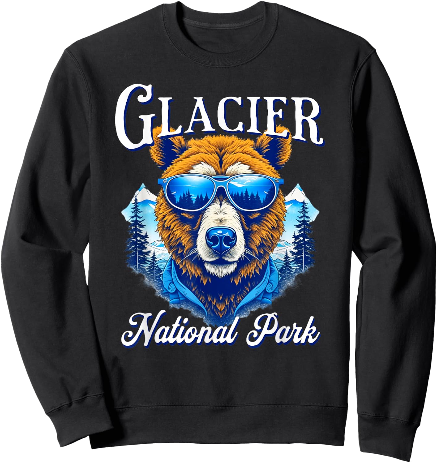 Glacier National Park Sweatshirt - Sweatshirt | Black