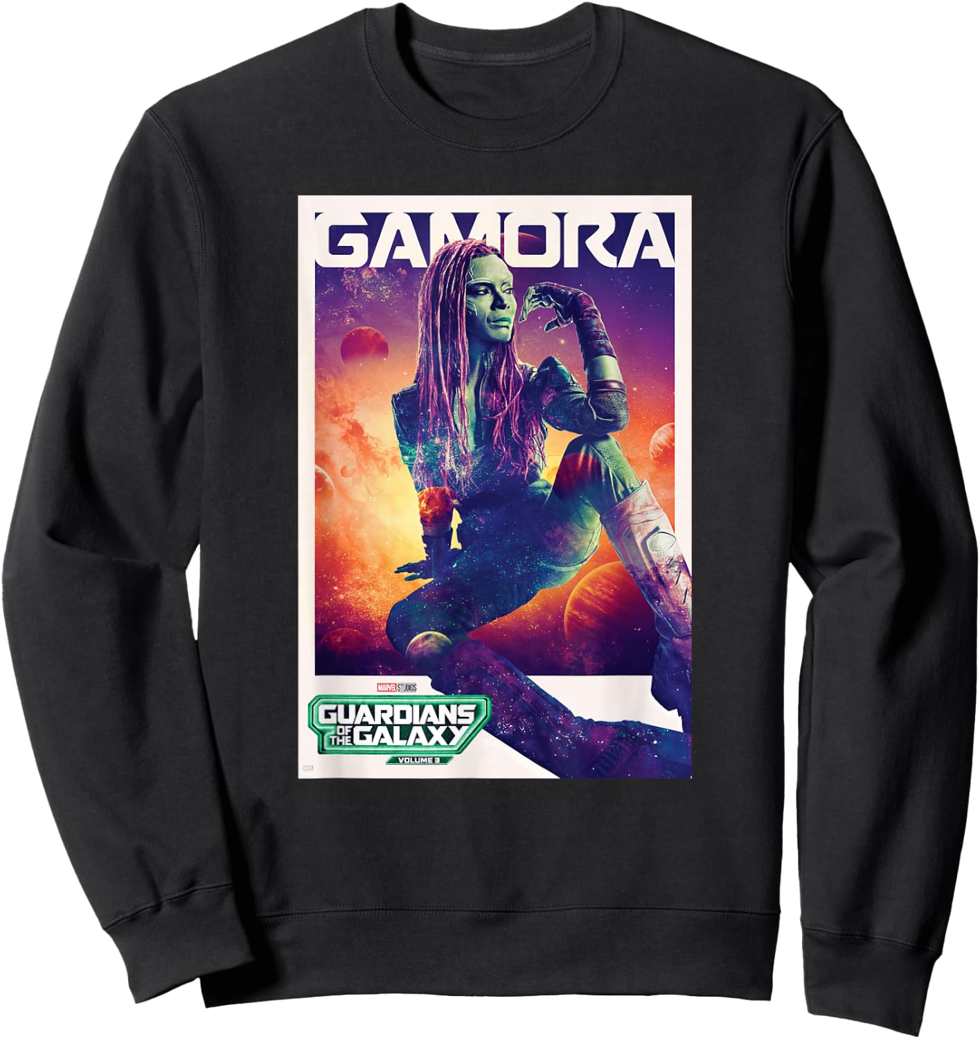Marvel Guardians of The Galaxy Volume 3 Gamora Poster Sweatshirt - Sweatshirt | Black