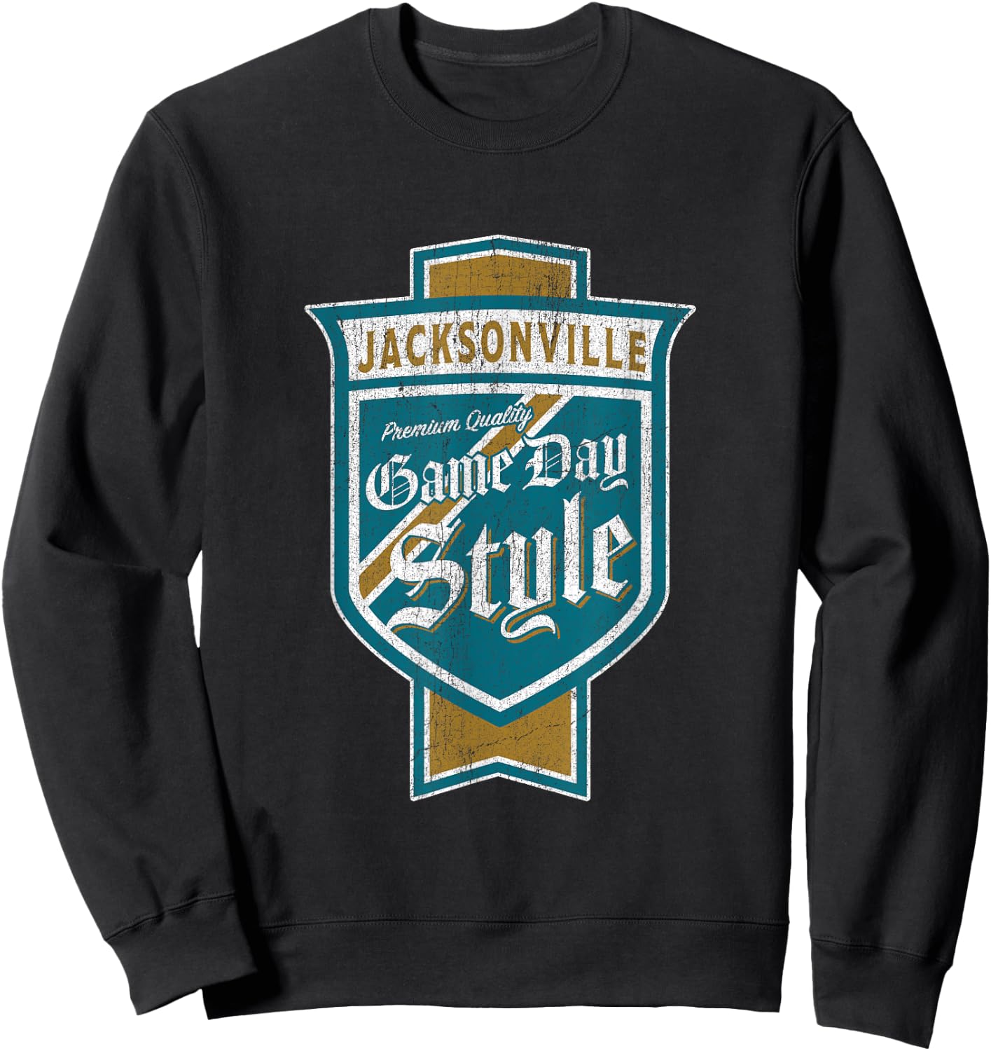 Faded Jacksonville Beer Label - Jacksonville Pride Sweatshirt - Sweatshirt | Black