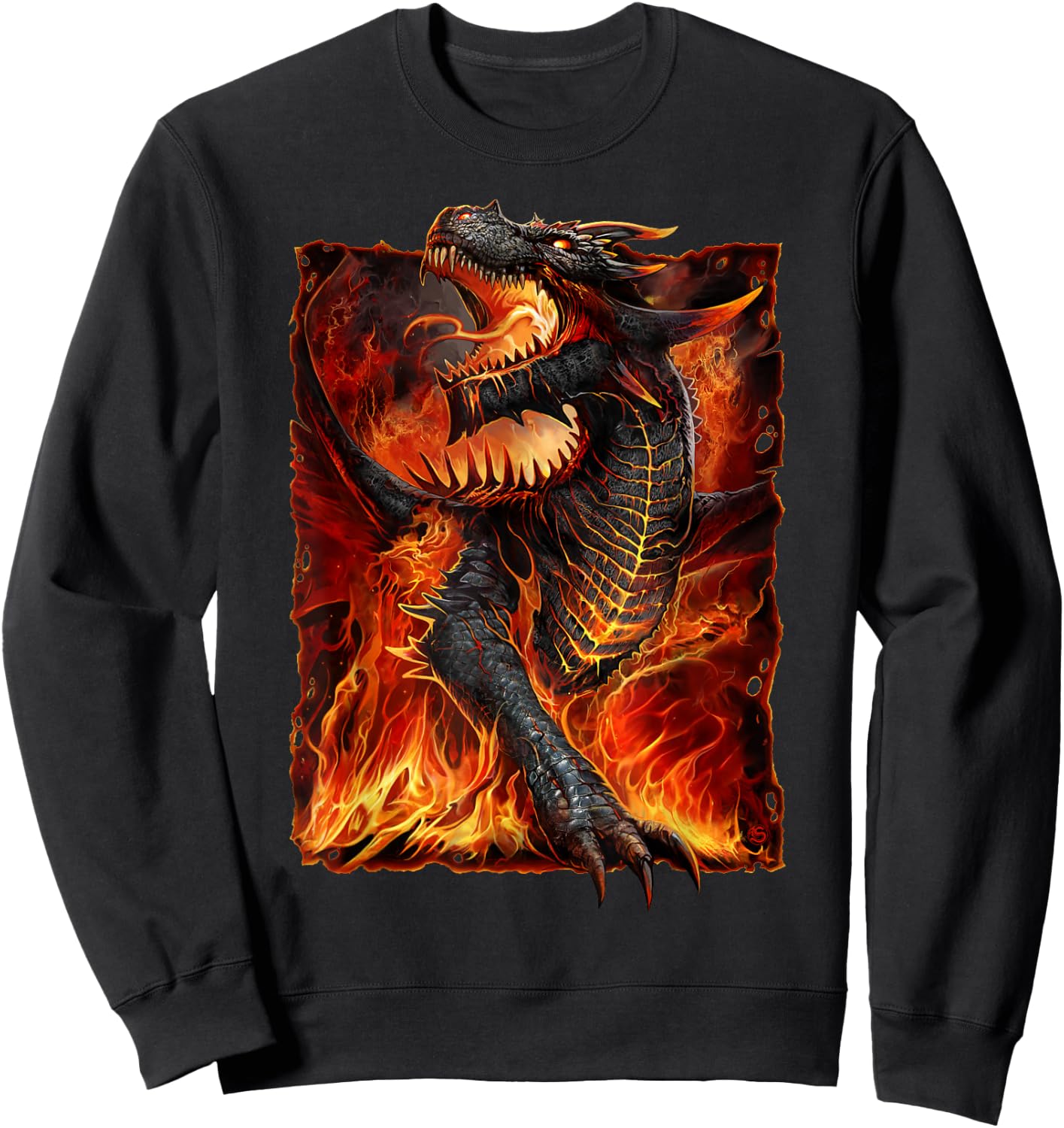 Spiral Original - Draconis - Gothic Dragon Sweatshirt - Sweatshirt | Black