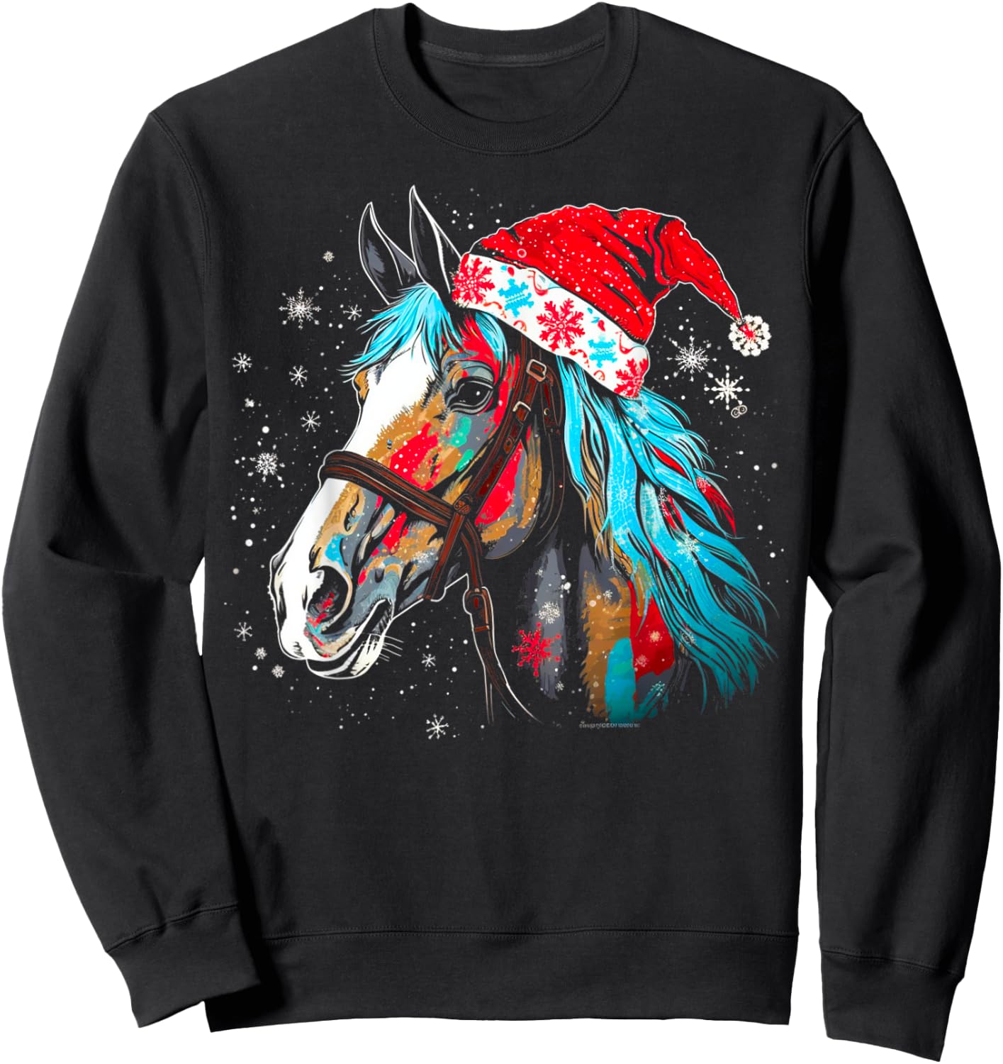 Christmas Horse Sweatshirt - Sweatshirt | Black