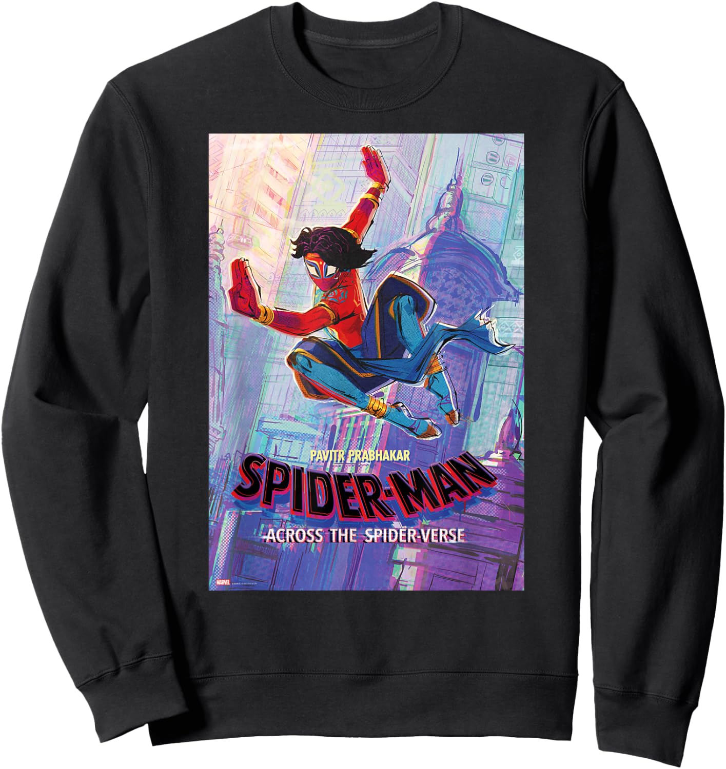 Marvel Spider-Man: Across the Spider-Verse Pavitr Poster Sweatshirt - Sweatshirt | Black