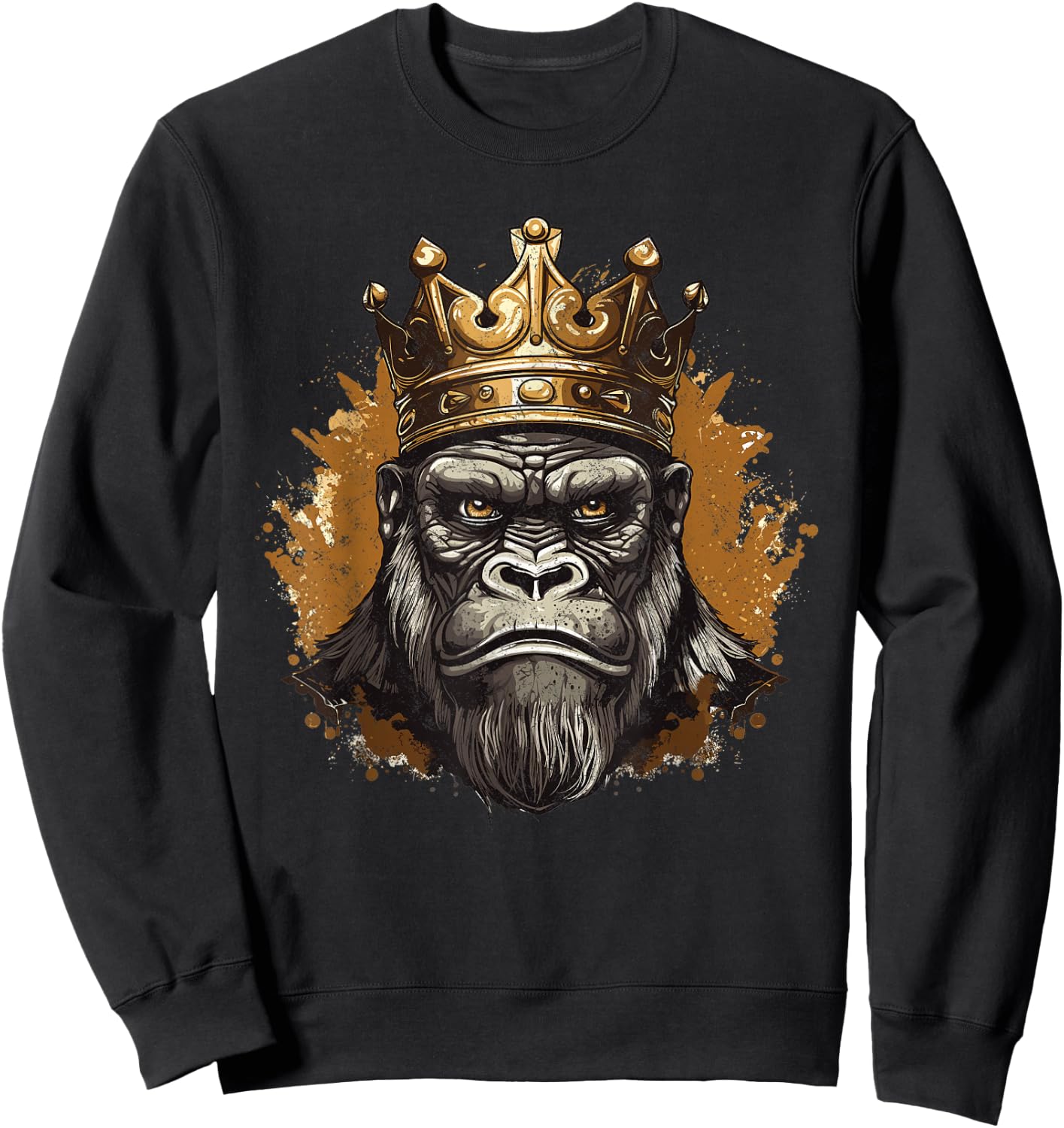 Silverback Gorilla King Sweatshirt - Sweatshirt | Black