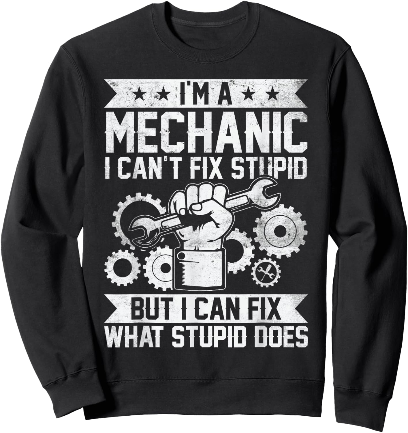 Funny Car Mechanic Engineer Men Women Kids Auto Mechanic Sweatshirt - Sweatshirt | Black
