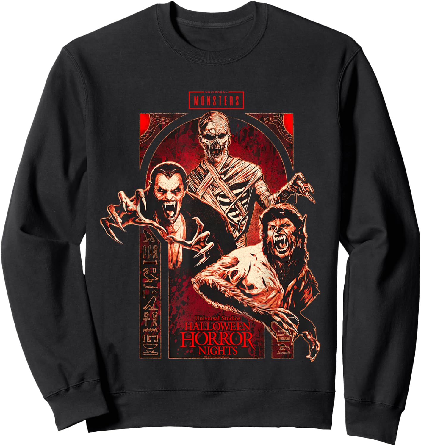 Halloween Horror Nights HHN Universal Monsters Sweatshirt - Sweatshirt | Black