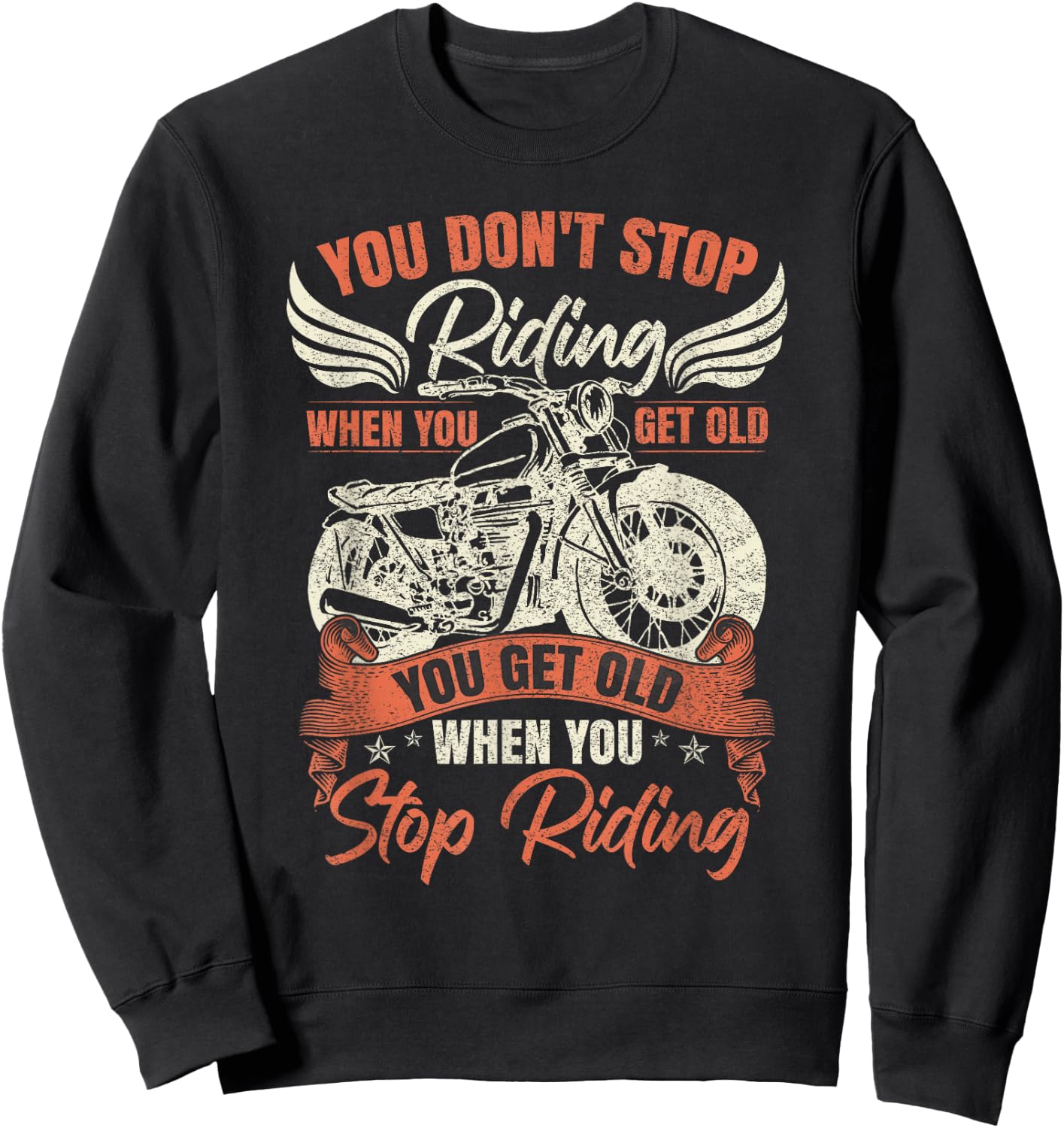 Motorcycle Biker Sweatshirt - Sweatshirt | Black