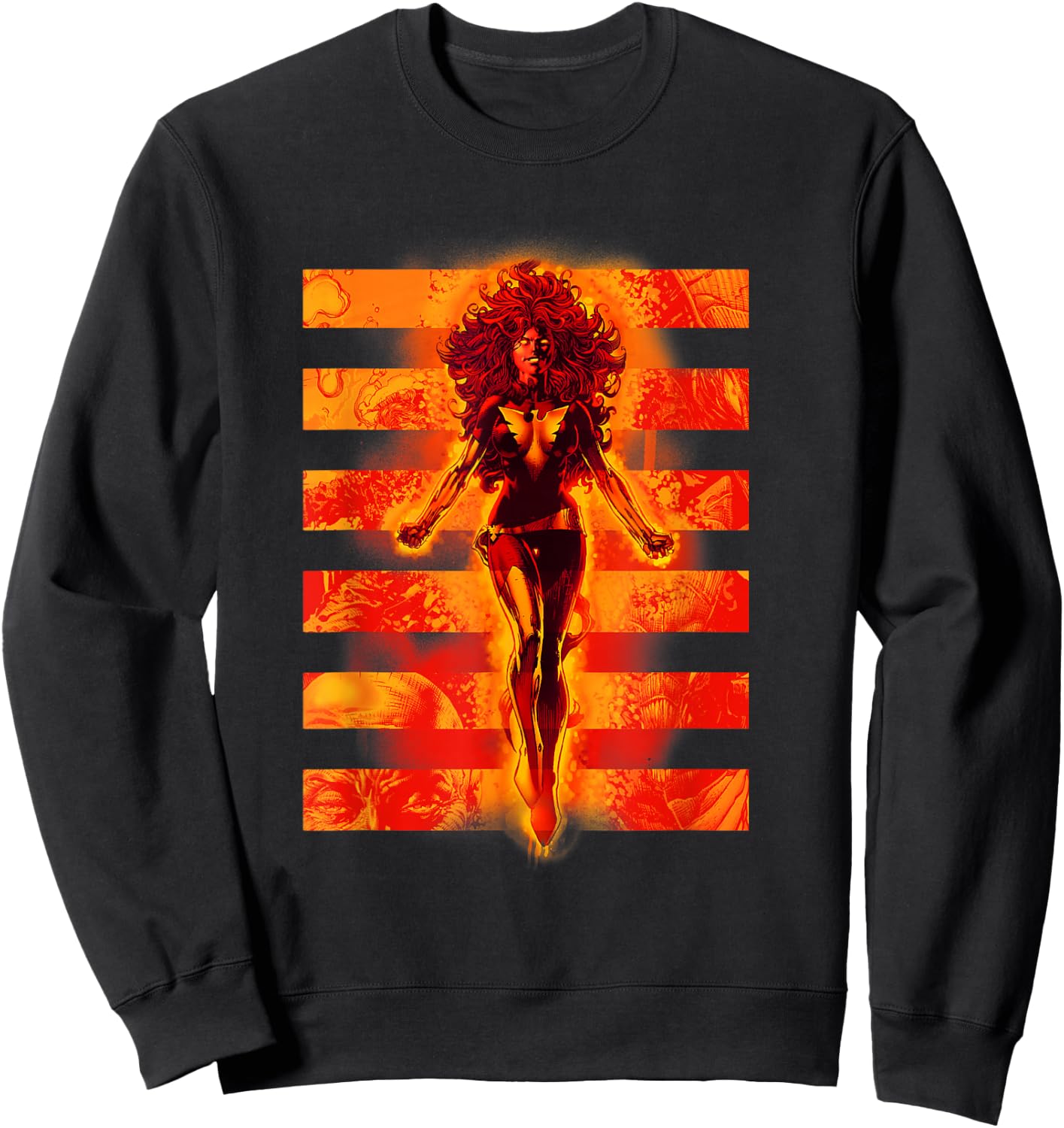 Marvel X-Men Dark Phoenix Epic Flight Retro Comic Panels Sweatshirt - Sweatshirt | Black