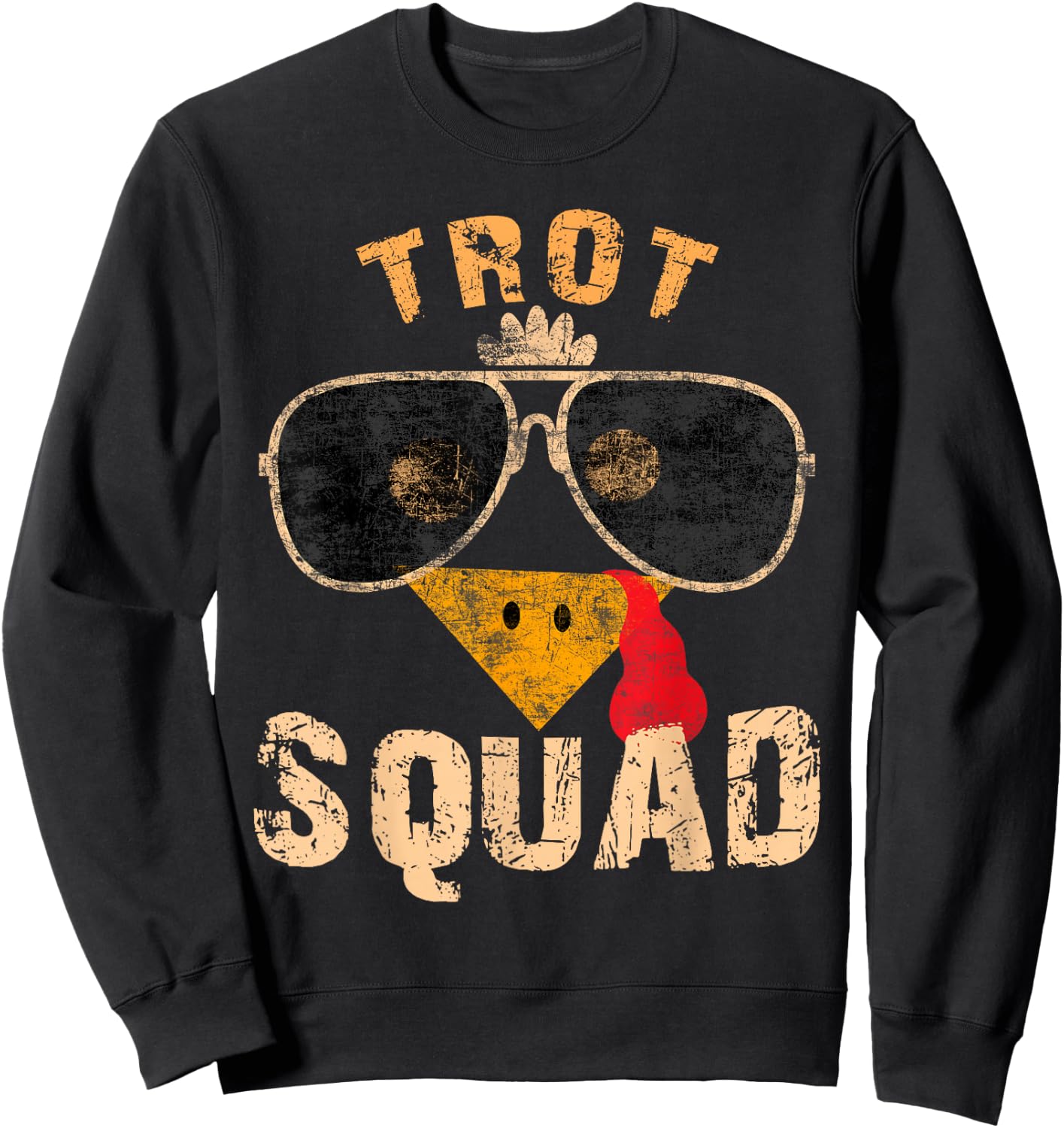 Thanksgiving Turkey Trot Squad 2025 Trot Race Women Men Kids Sweatshirt - Sweatshirt | Black
