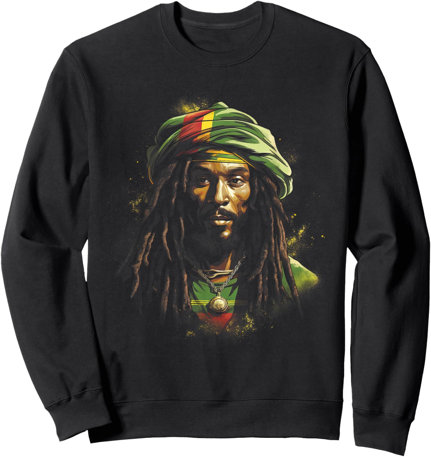 Jamaica Lion Dread locks Sweatshirt - Sweatshirt | Black
