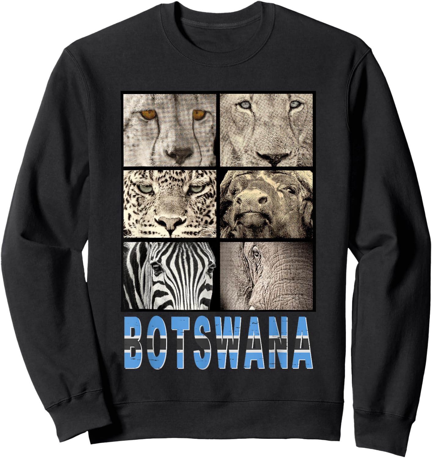 Love Botswana Love Wildlife for Botswana Wildlife Fans Sweatshirt - Sweatshirt | Black