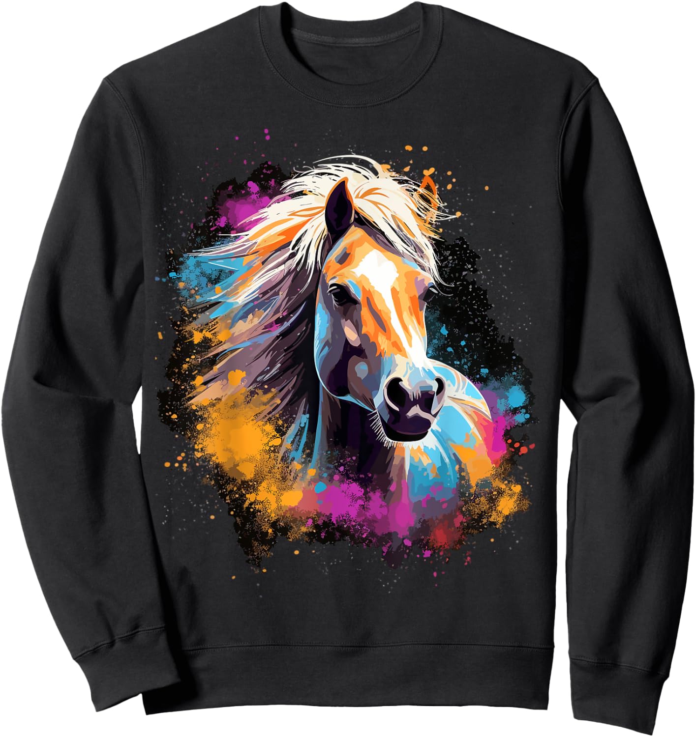 Haflinger Horse Riding Dressage Show Jumping Horse Stable Sweatshirt - Sweatshirt | Black