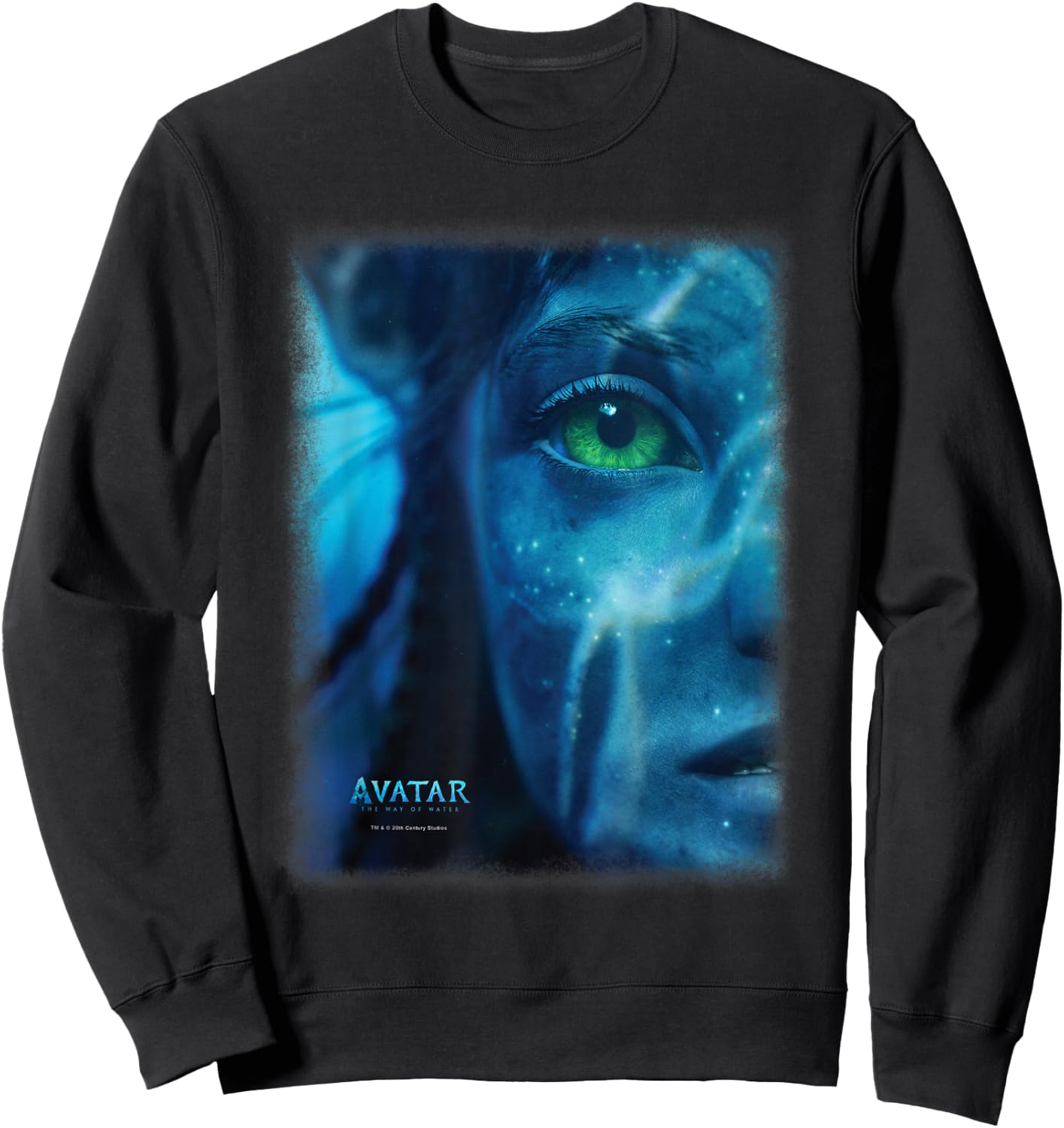 Avatar: The Way of Water Neytiri Na'vi Underwater Half Face Sweatshirt - Sweatshirt | Black
