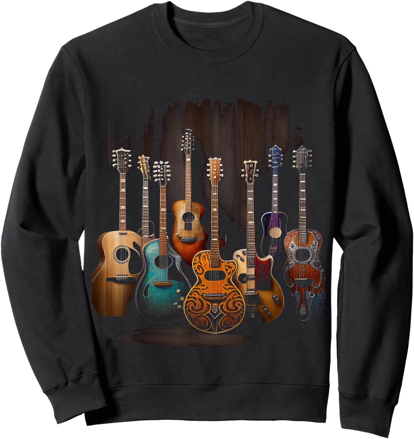 Guitar Musician Guitarist Sweatshirt - Sweatshirt | Black