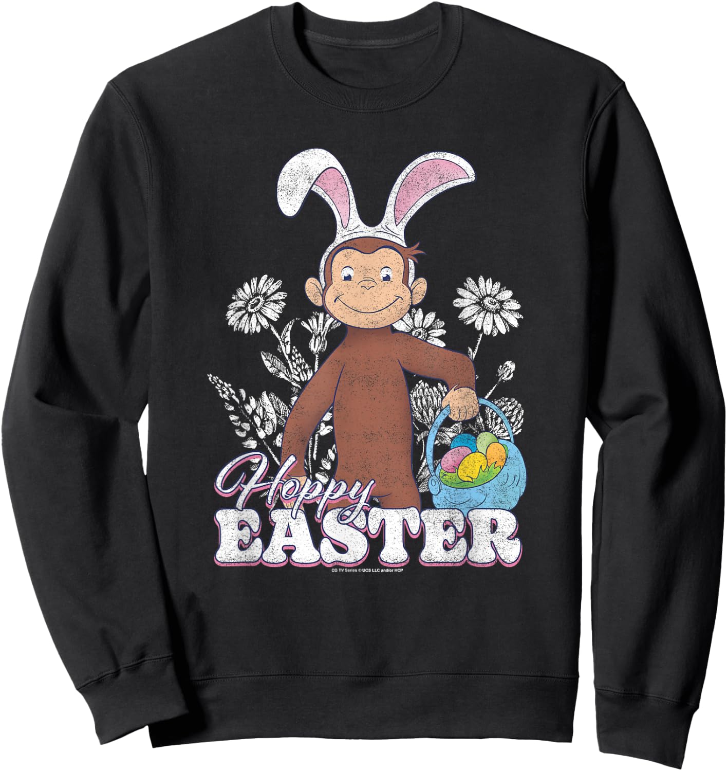 Curious George Easter Bunny George Poster Sweatshirt - Sweatshirt | Black