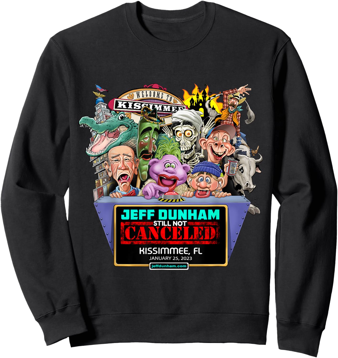Jeff Dunham Kissimmee, FL (2023) Sweatshirt - Sweatshirt | Black