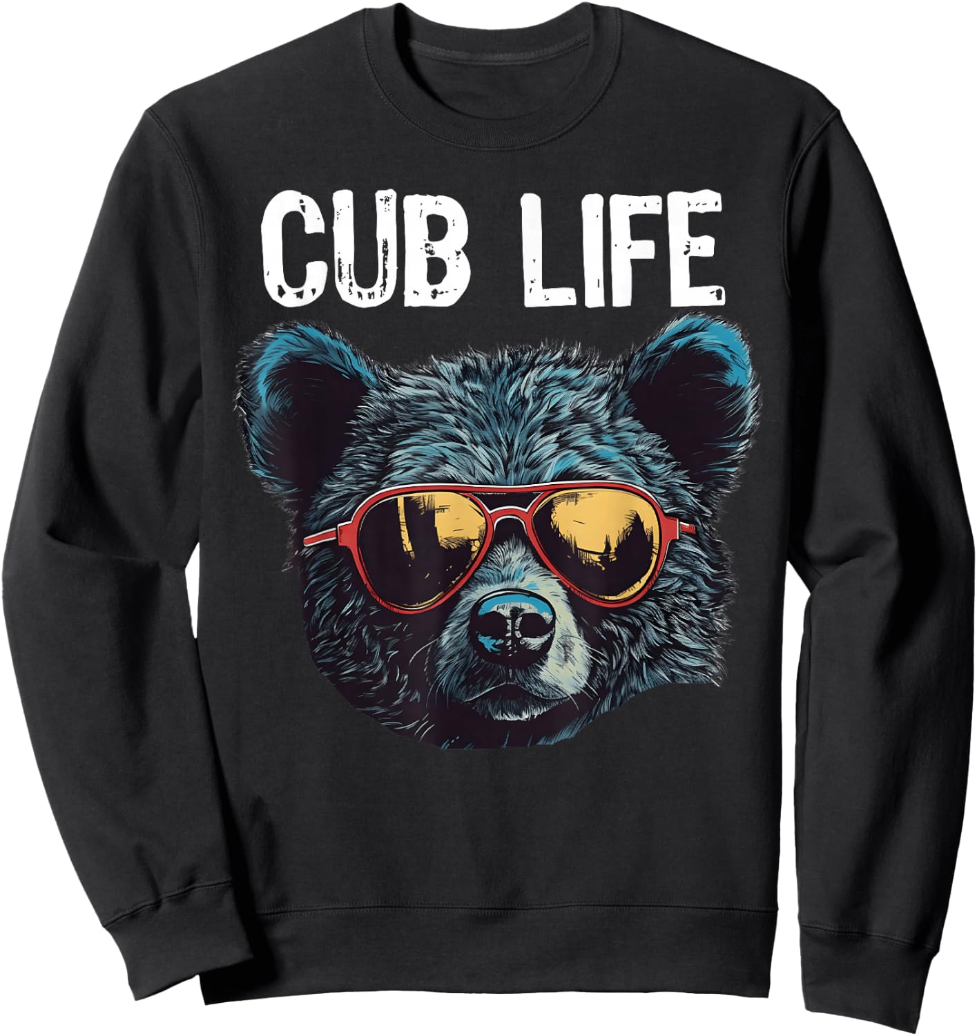 Funny Bear Cub Boys Toddler Brown Black Mom Son Daughter Sweatshirt - Sweatshirt | Black