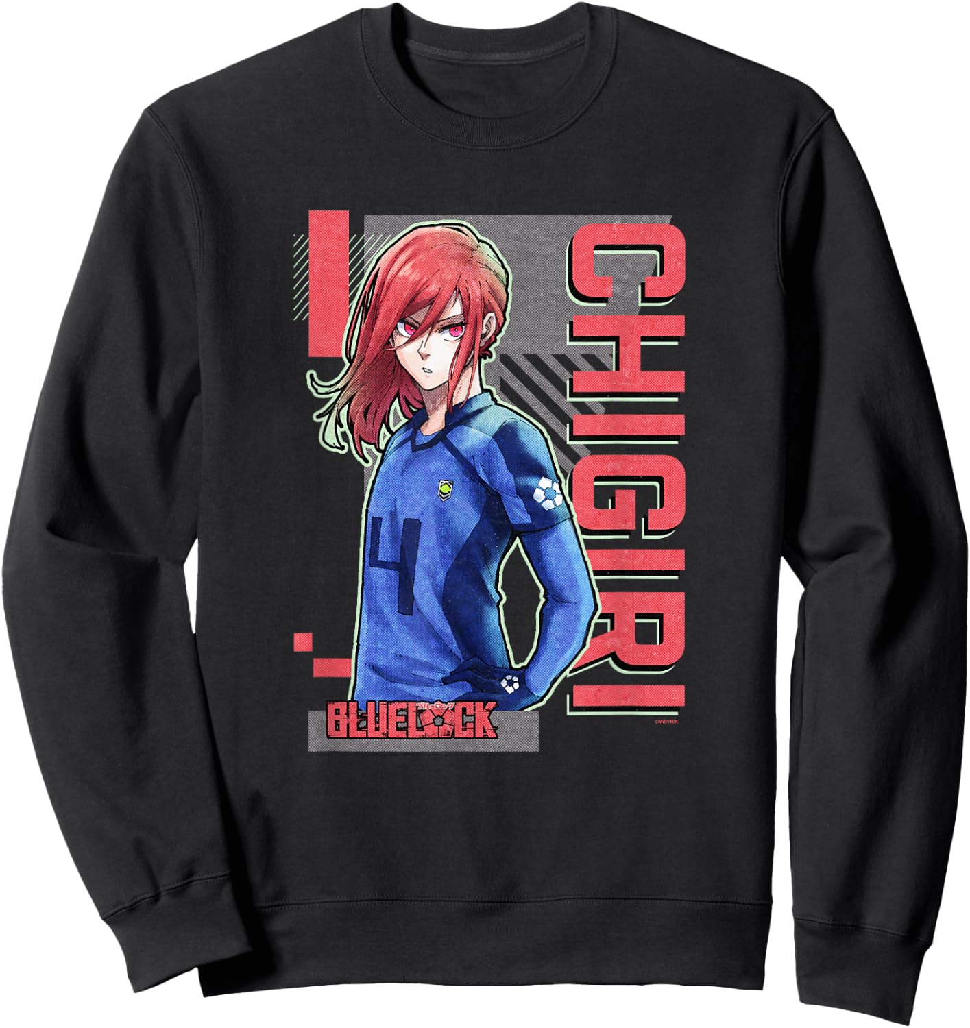 Blue Lock Chigiri Hyoma The World's Best Striker Epic Poster Sweatshirt - Sweatshirt | Black