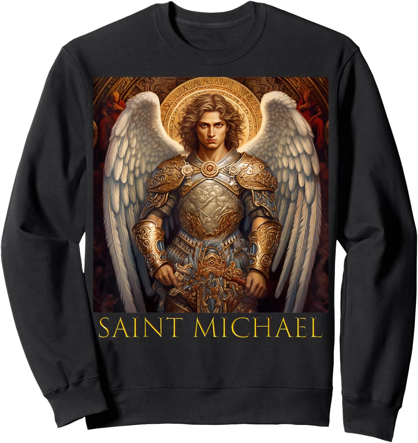 Saint Michael the Archangel Sweatshirt - Sweatshirt | Black