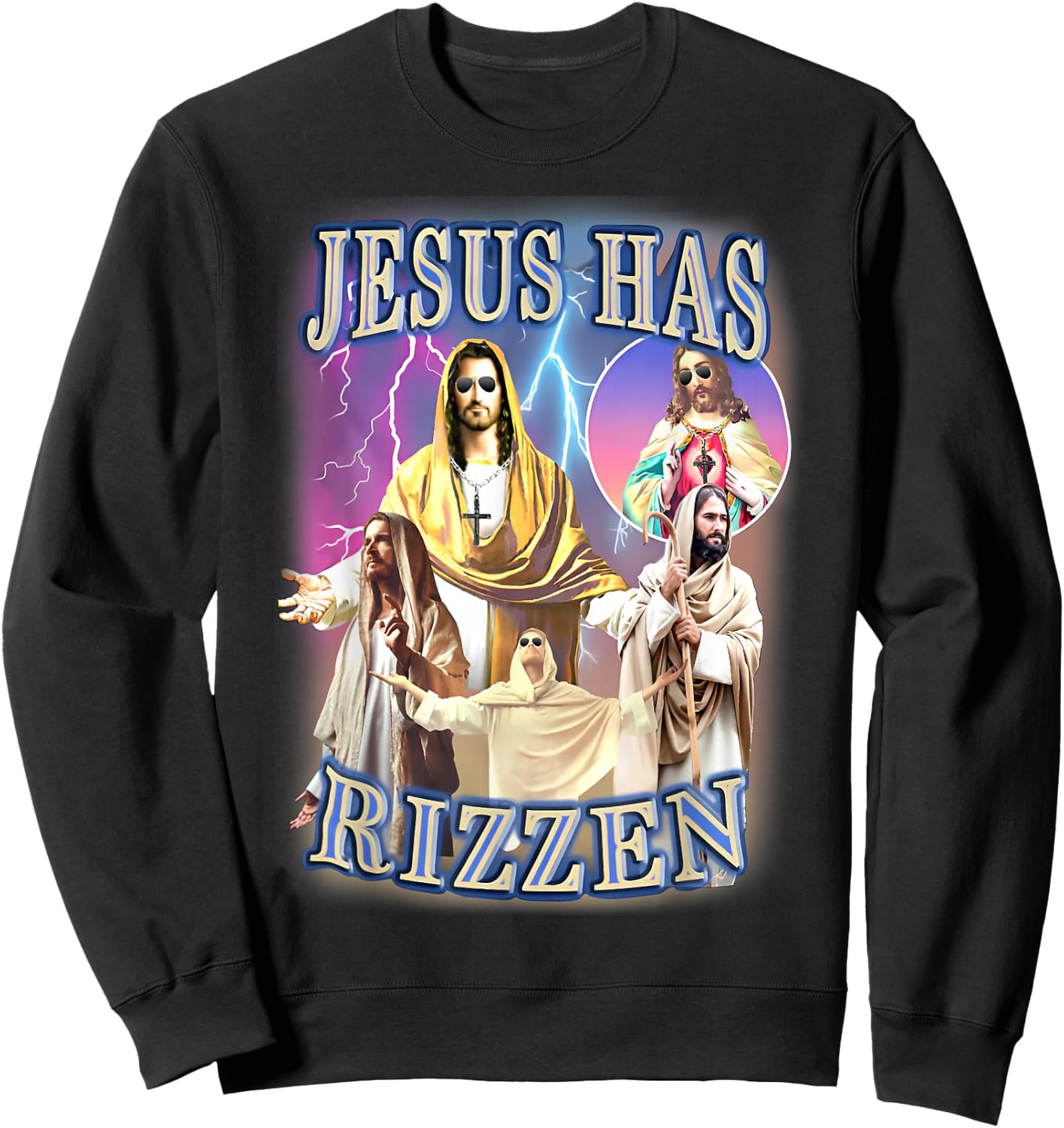 Jesus Has Rizzen Sweatshirt - Sweatshirt | Black