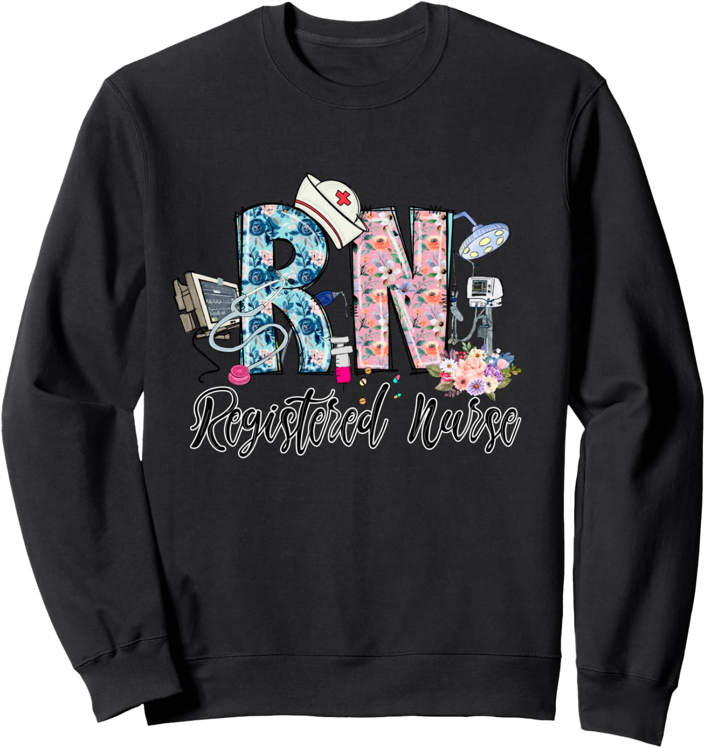 Registered Nurse For Student Nurse RN Sweatshirt - Sweatshirt | Black