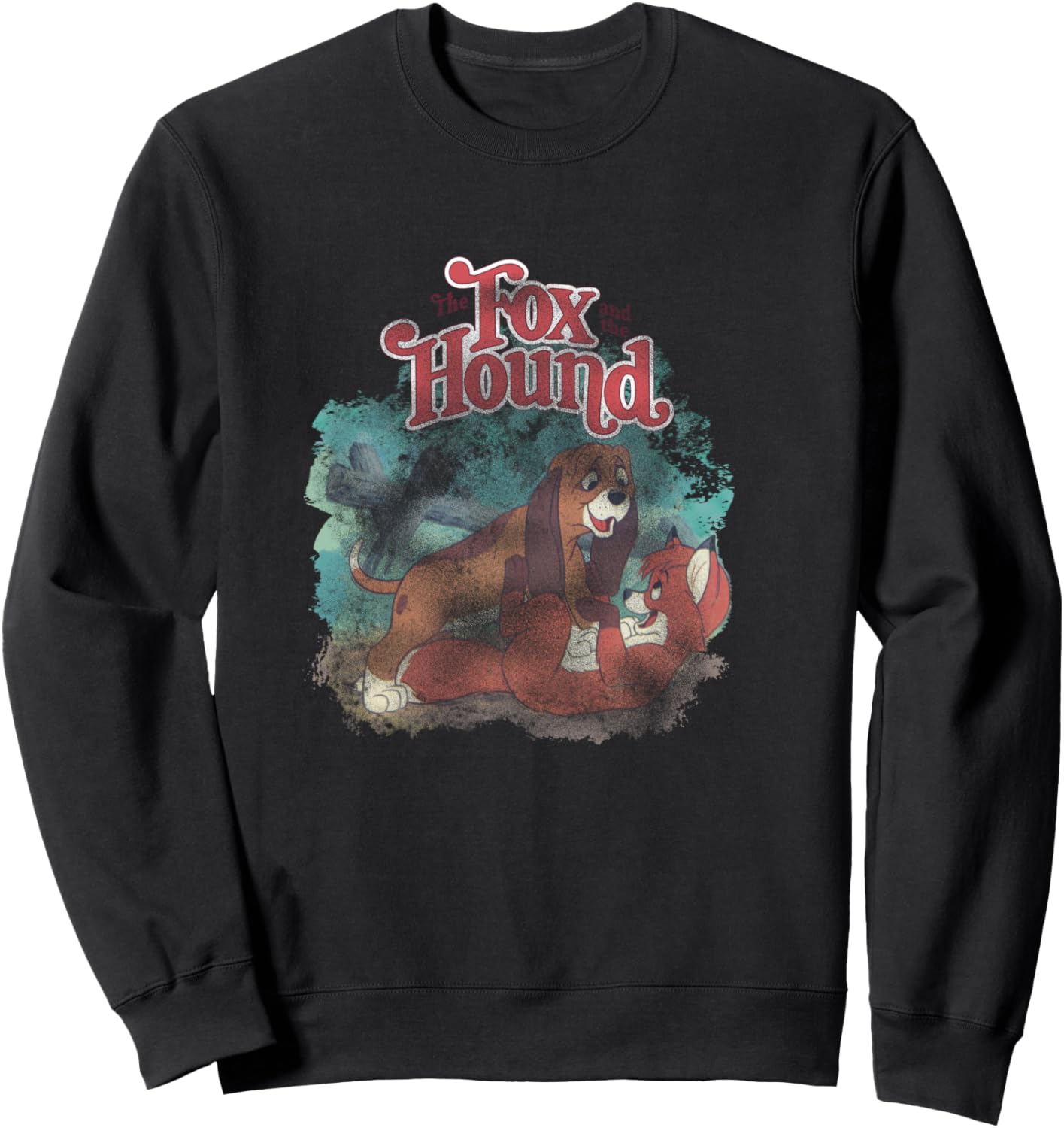Disney The Fox and the Hound Vintage Classic Best Friends Sweatshirt - Sweatshirt | Black
