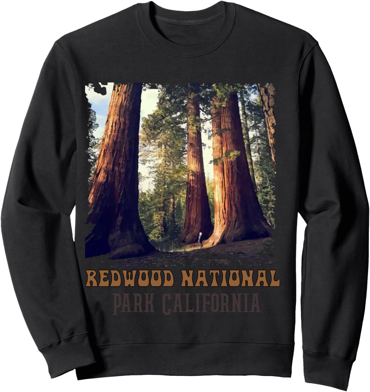 Humboldt Redwoods Retro US California state Vintage parks Sweatshirt - Sweatshirt | Black