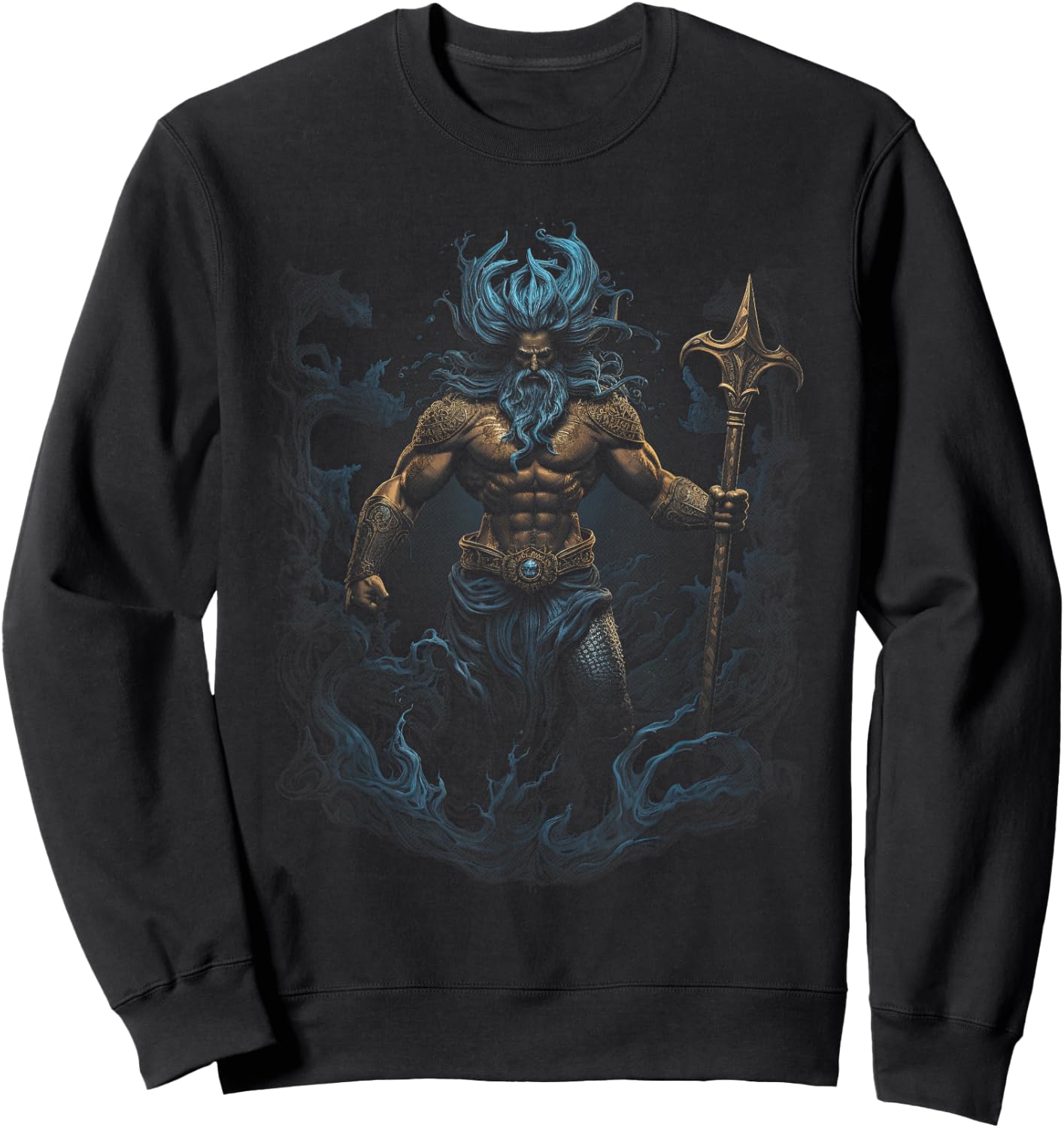 Greek Poseidon Ancient greece Sweatshirt - Sweatshirt | Black