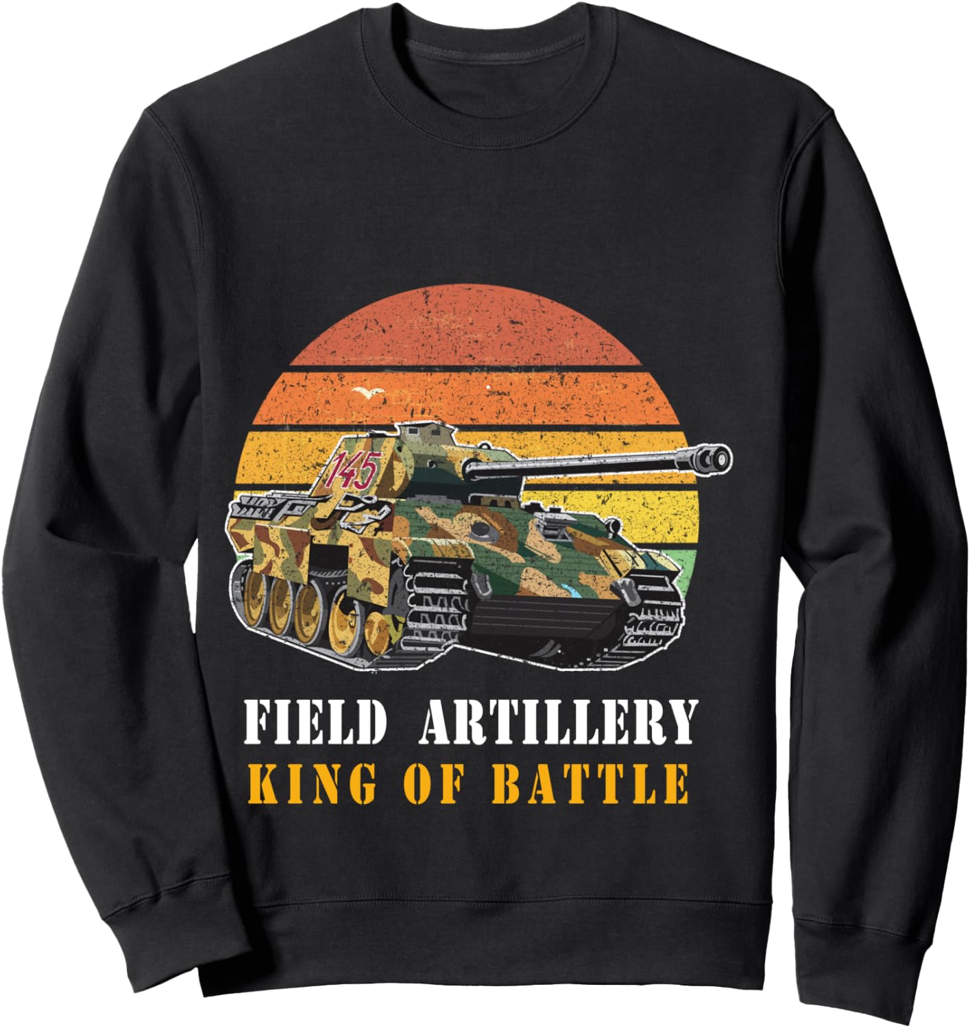 US Army Field Artillery shirt - Artillery king of battle Sweatshirt - Sweatshirt | Black