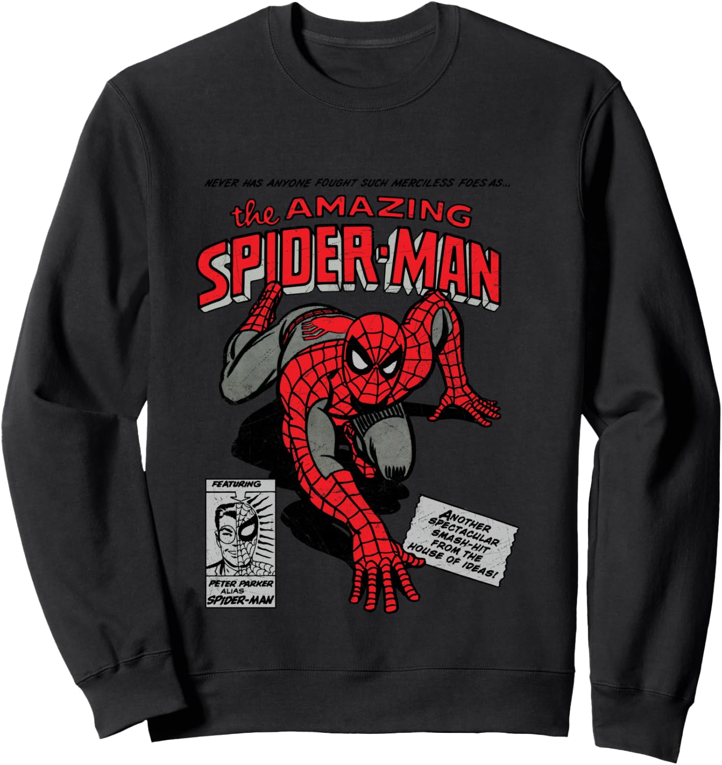 Marvel Spider-Man Retro Comic Sweatshirt - Sweatshirt | Black