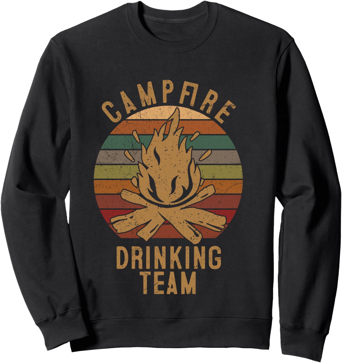 Campfire Drinking Team Camping Lovers Gifts Camper Sweatshirt - Sweatshirt | Black