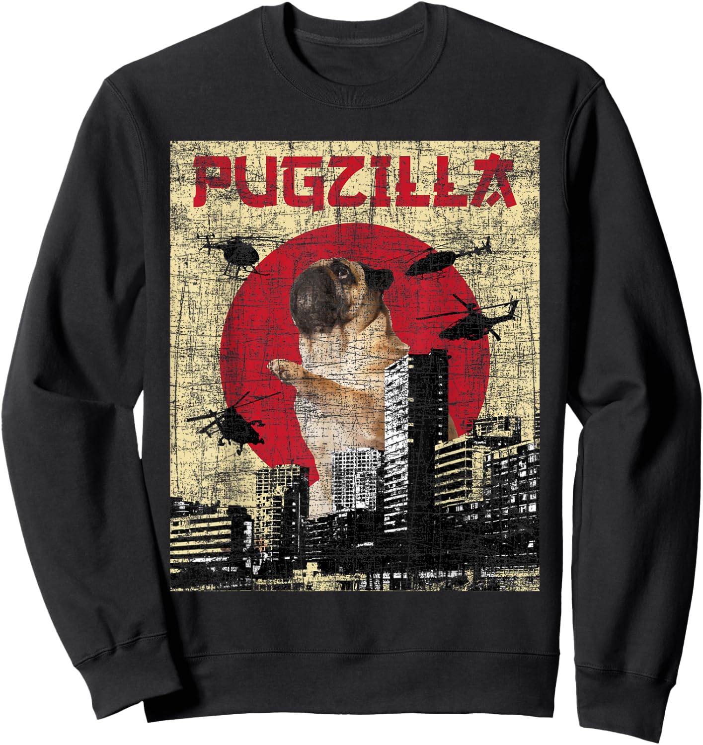 Pugzilla - Dog Lover Puppy Trainer Animal Pet Breeder Sweatshirt - Sweatshirt | Black