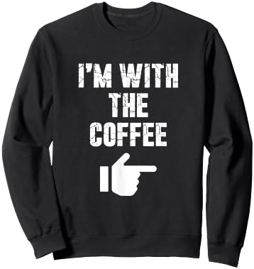 I'm with the Coffee Fun Easy Playful Halloween Costume Sweatshirt - Sweatshirt | Black