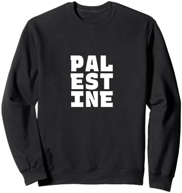 Palestine Souvenir - Palestinian Pride Letter Box Word Art Sweatshirt - Sweatshirt | Black