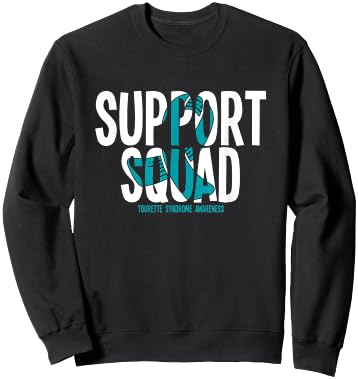 Support Squad Tourette Syndrome Awareness Sweatshirt - Sweatshirt | Black