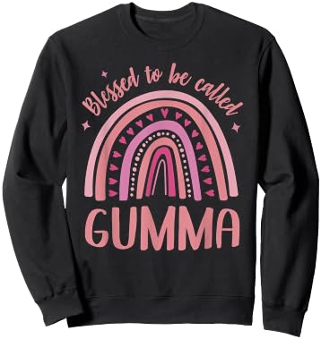 Gumma for Grandma Women Mother's Day Blessed Gumma Sweatshirt - Sweatshirt | Black