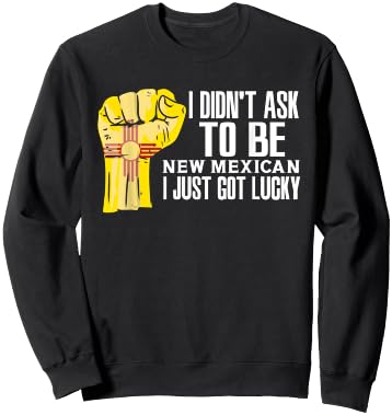 New Mexican American US Patriot USA Grown New Mexico Flag Sweatshirt - Sweatshirt | Black