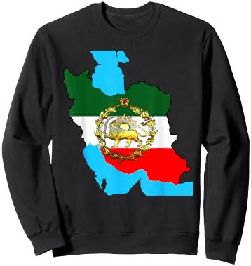 Iran flag with a golden lion Sweatshirt - Sweatshirt | Black