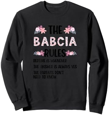 Babcia Grandma Rules Babcia Grandmother Sweatshirt - Sweatshirt | Black