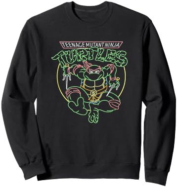 Teenage Mutant Ninja Turtles Raphael Neon Sign Ninja Mode Sweatshirt - Sweatshirt | Black