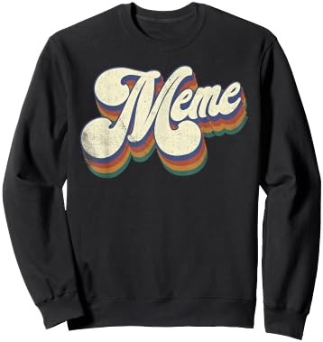 Meme Gifts For Grandma Retro Vintage Mother's Day Meme Sweatshirt - Sweatshirt | Black