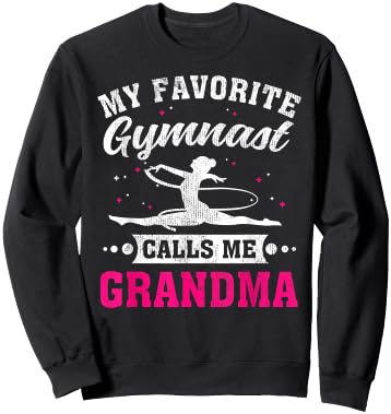 My Favorite Gymnast Calls Me Grandma Mother's Day Sweatshirt - Sweatshirt | Black
